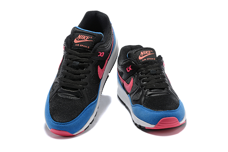 Nike Air Span II Black Red Blue Shoes - Click Image to Close
